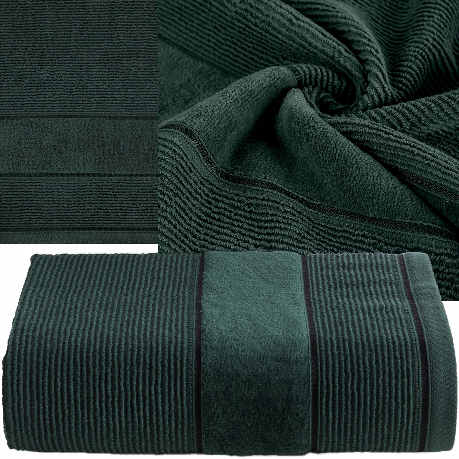 Ręcznik kąpielowy 70x140cm 500 gsm bawełna miękki chłonny c.zielony - obrazek 4