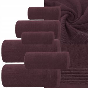 Ręcznik 2x30x50cm + 2 x 50x90cm + 2 x 70x140cm 500g bawełna zestaw burgund