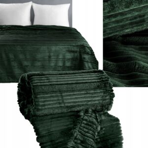 Narzuta koc gruby mięciutki 200 cm x 220 cm c.zielony