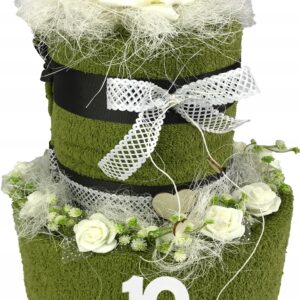 PREZENT ROCZNICA ŚLUBU RĘCZNIKI 4 SZT 400GSM TORT