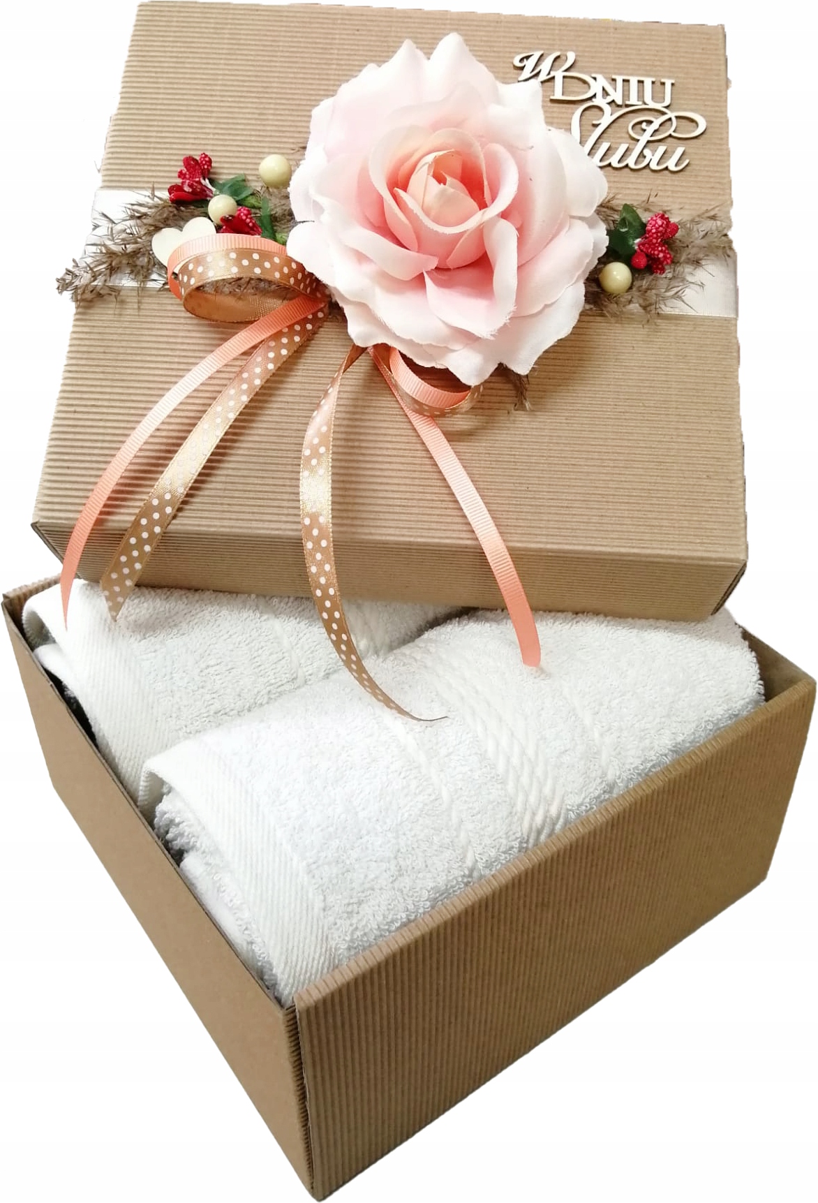 PREZENT ŚLUB RĘCZNIKI 2 SZT PUDEŁKO - obrazek 6