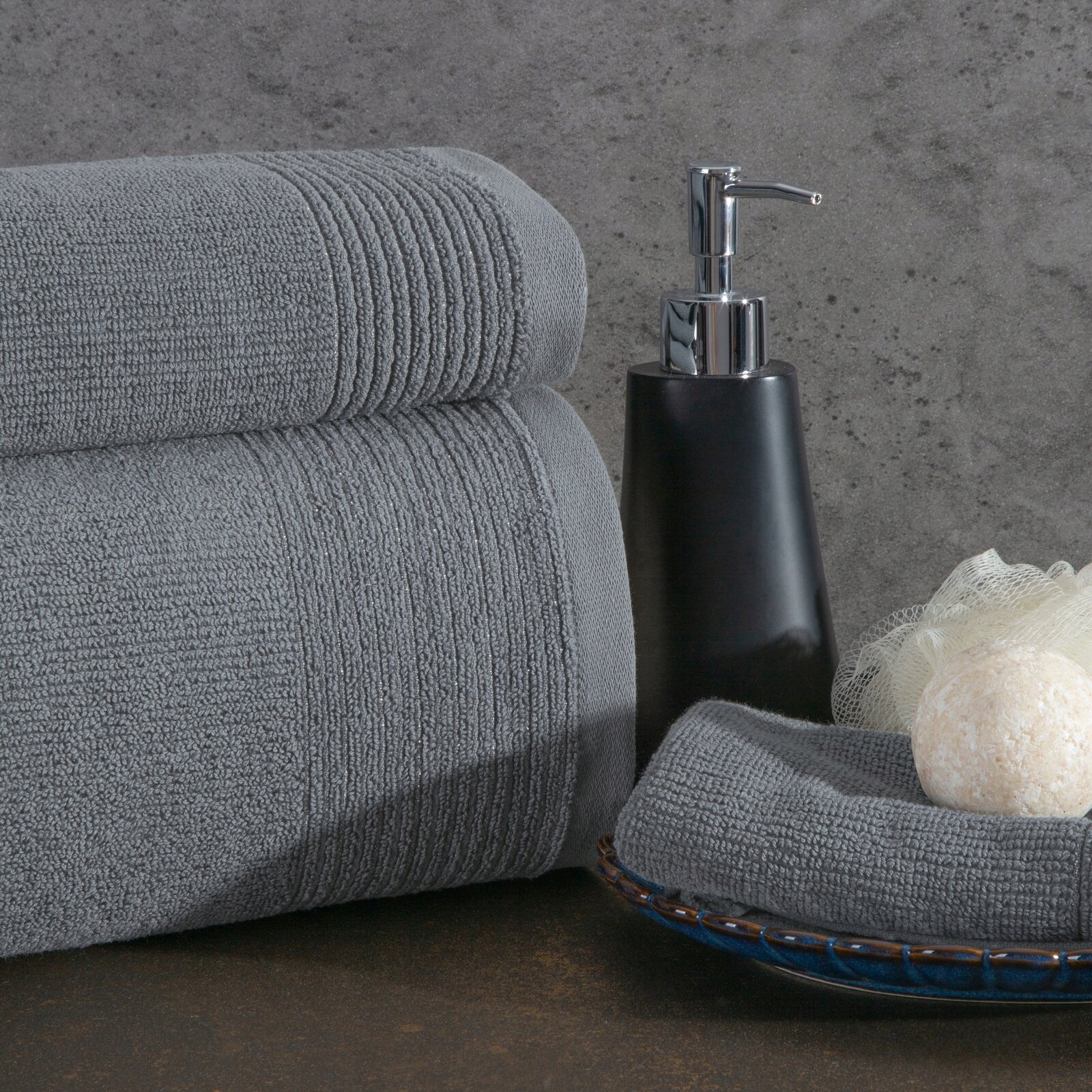 RĘCZNIK KĄPIELOWY BAWEŁNA 70x140 NA PREZENT SREBRNY - obrazek 9