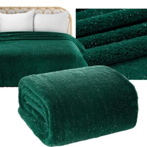 Koc narzuta mięciutki gruby 150 cm x 200 cm zielony