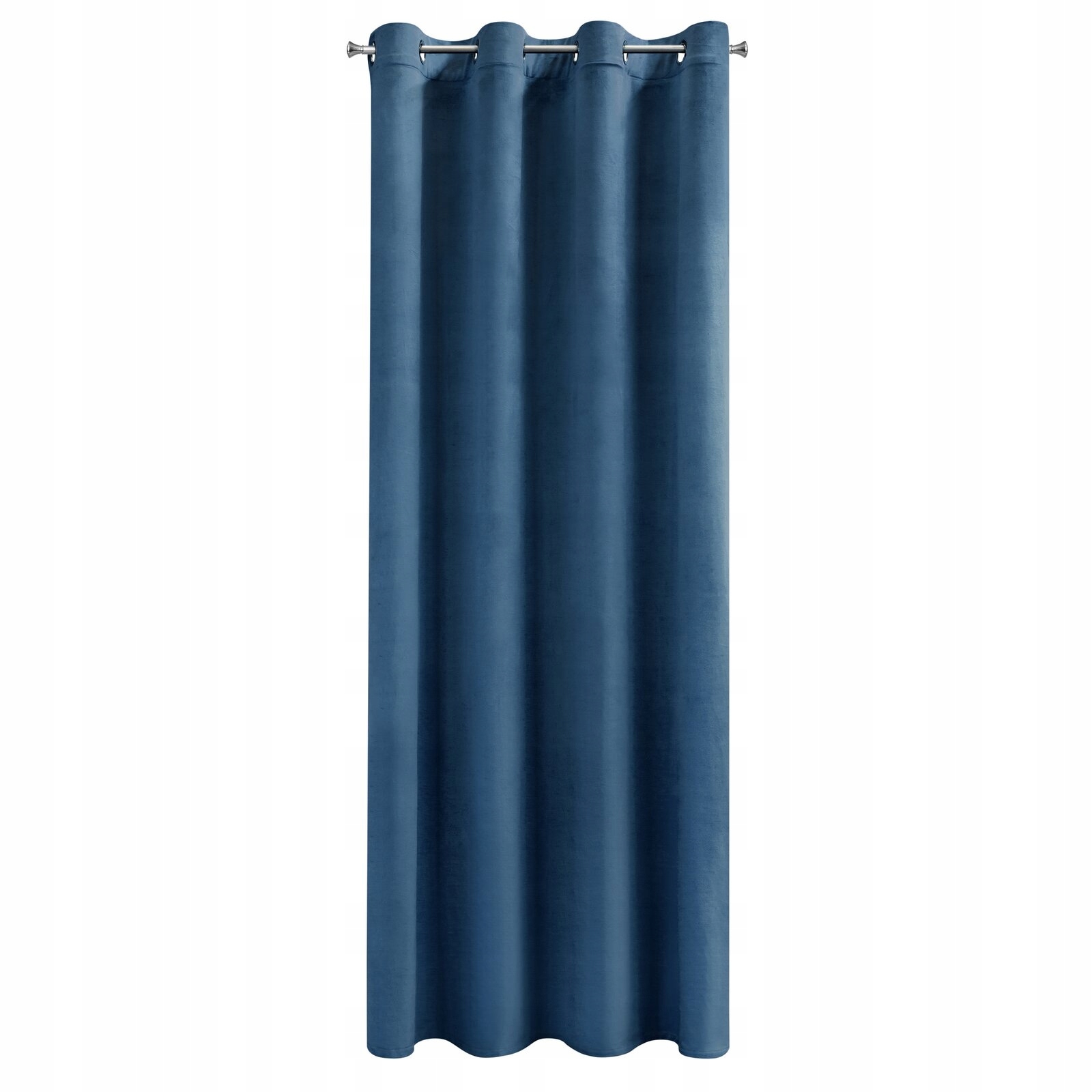 Mięciutka zasłona welwetowa kółka 140x250 granat - obrazek 6