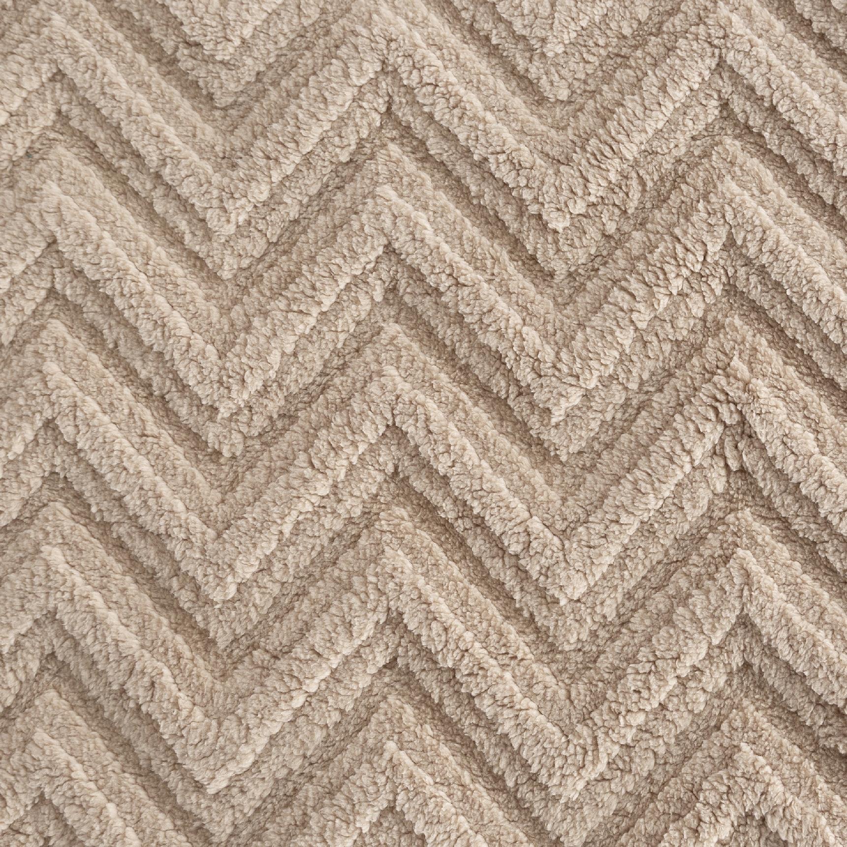 Koc narzuta 170x210 gruby mięciutki puszysty jodełka ciemny beżowy - obrazek 10