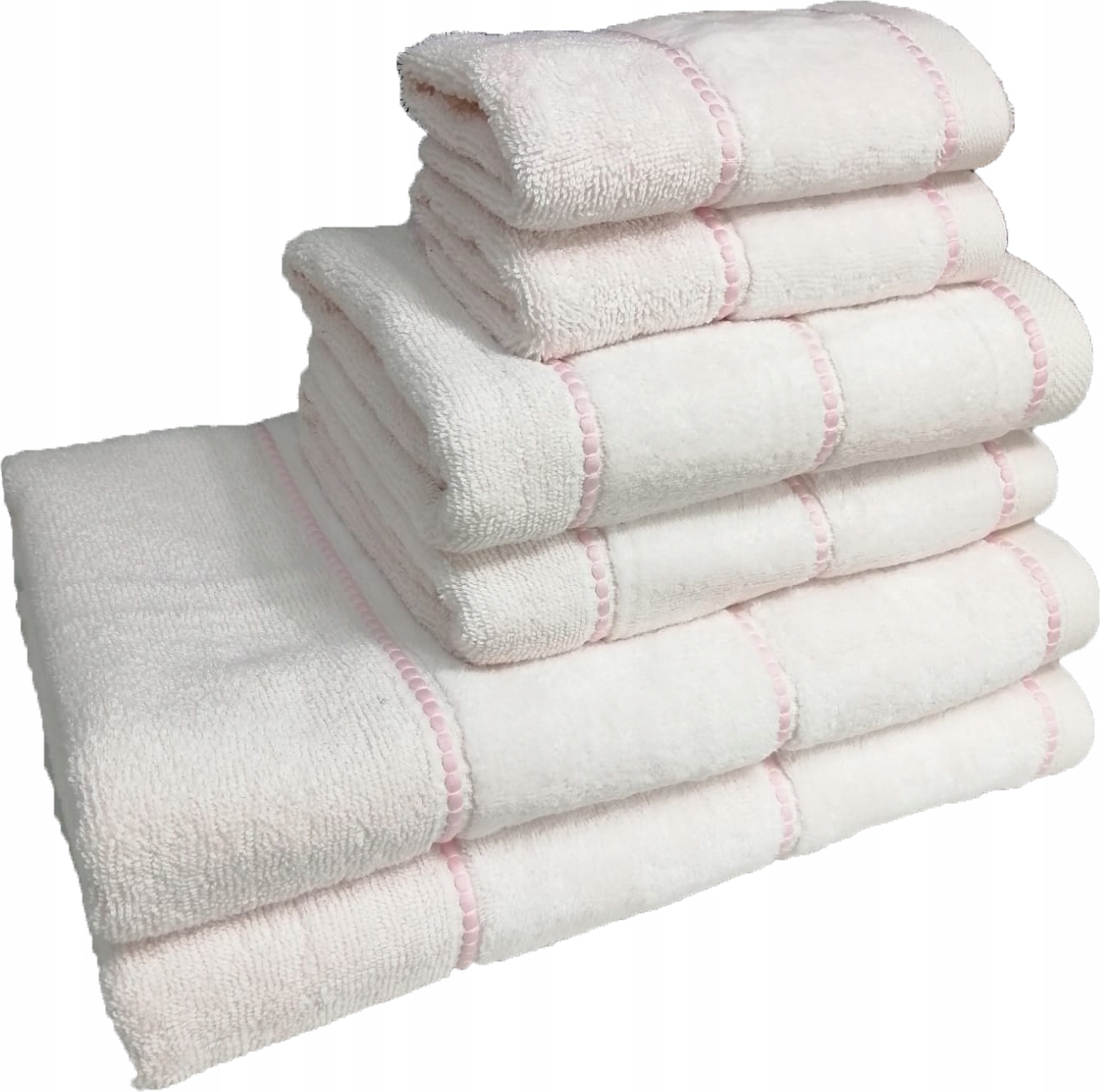 Ręcznik 2 x 50x90cm + 2 x 70x140cm 500g bawełna komplet biały - obrazek 3