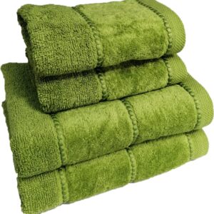 Ręcznik 2 x 50x90cm + 2 x 70x140cm 500g bawełna komplet oliwkowy