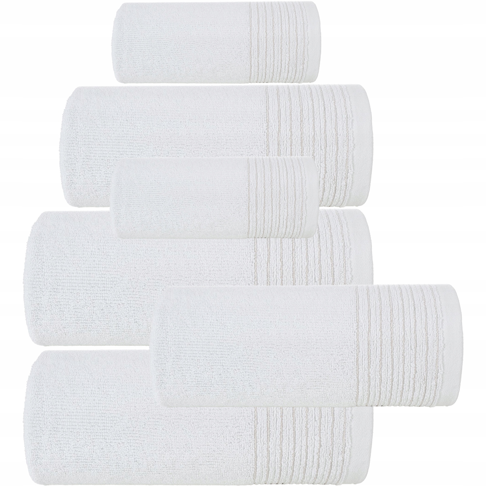 Zestaw ręczniki 2 x 30x50cm + 2 x 50x90cm + 2 x 70x140cm 500g KOLORY - obrazek 10