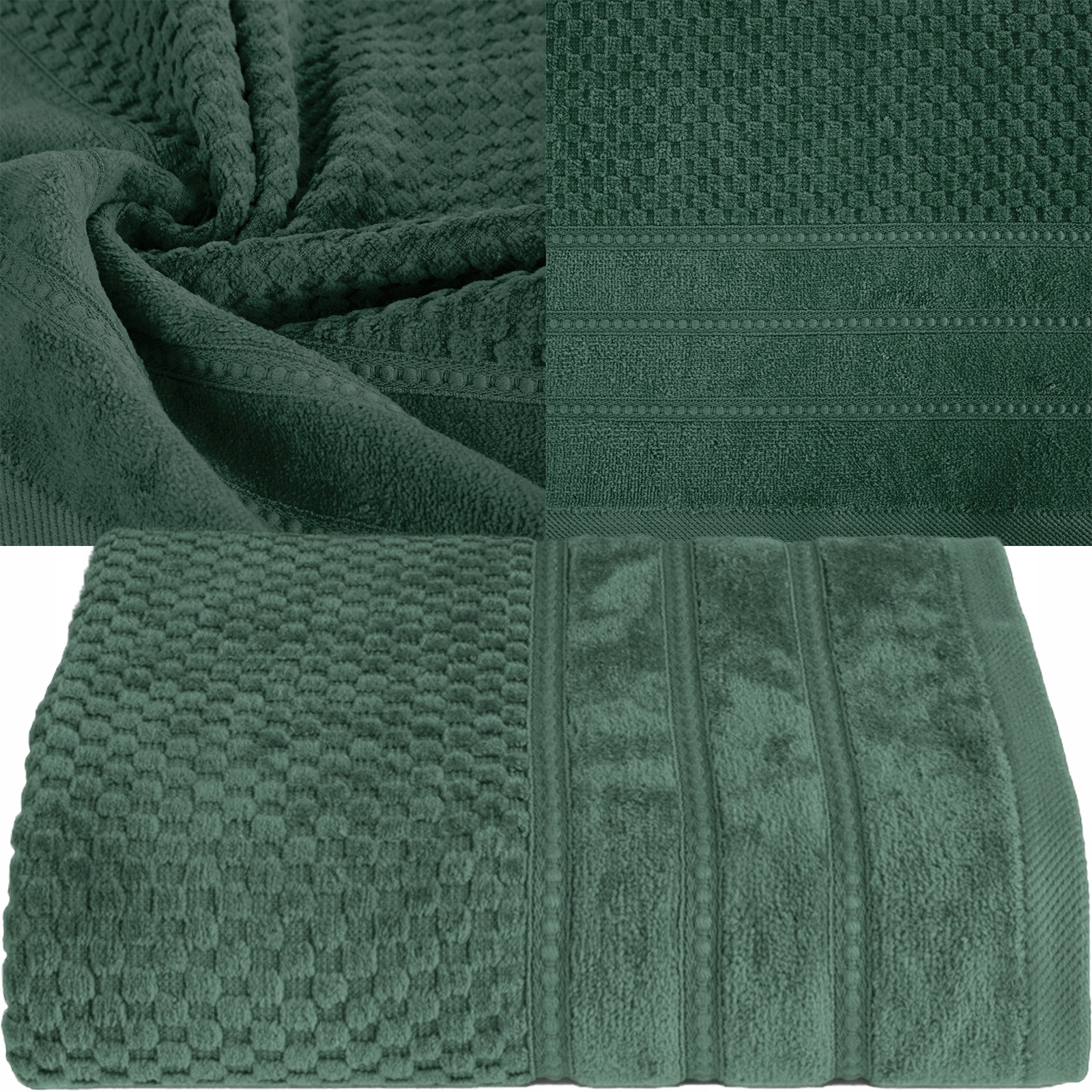 RĘCZNIK KĄPIELOWY BAWEŁNA 50x90 KOLORY PREZENT ZIELONY - obrazek 6