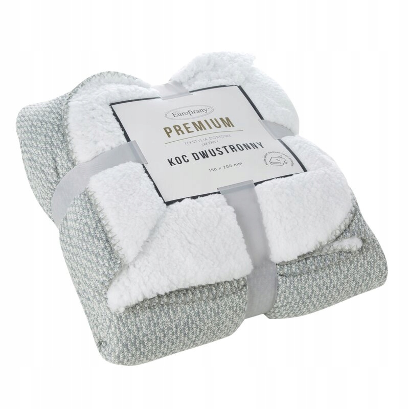 Prezent Koc narzuta dwustronny PREMIUM 200 x 150cm srebrny - obrazek 10
