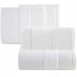 Ręcznik kąpielowy bawełna miękki chłonny biały zestaw 4 szt prezent