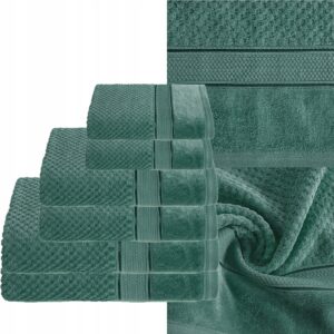 KOMPLET RĘCZNIKI KĄPIELOWE 6x SZTUK PREZENT 500gsm c.zielony