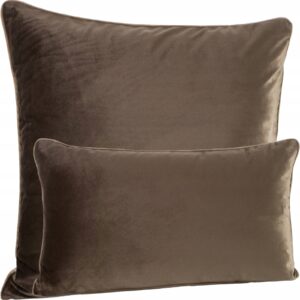 Zestaw Poszewka 45X45 + poduszka z wypełnieniem 30x50 c.brąz welwet