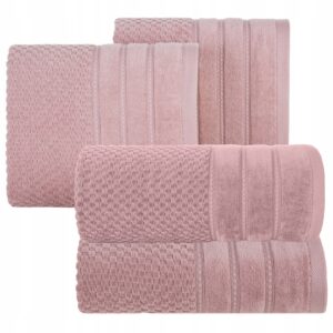 Ręcznik 2 x 50x90cm + 2 x 70x140cm 500g bawełna komplet c.róż