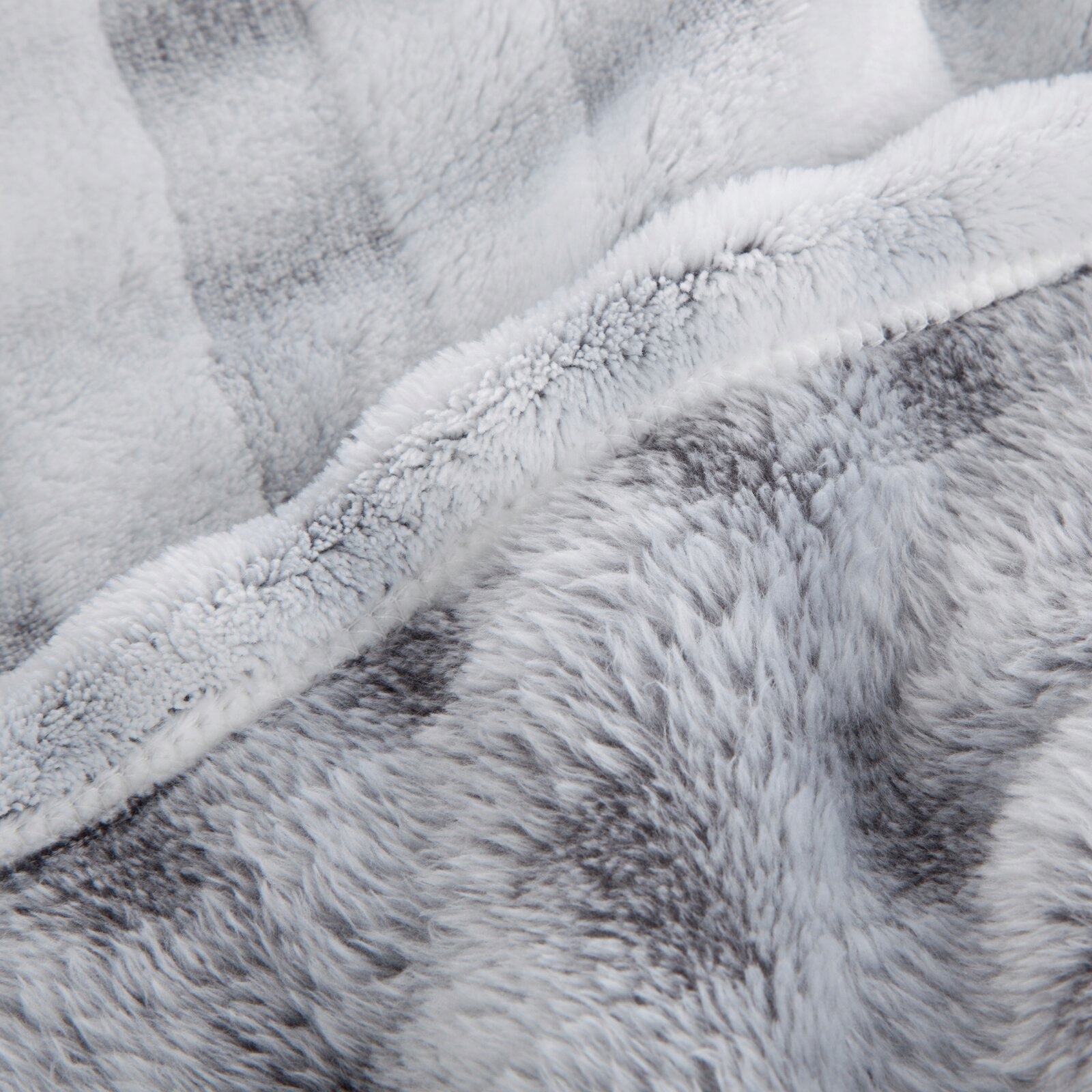 Koc narzuta 70x160 gruby mięciutki puszysty stalowy - obrazek 9