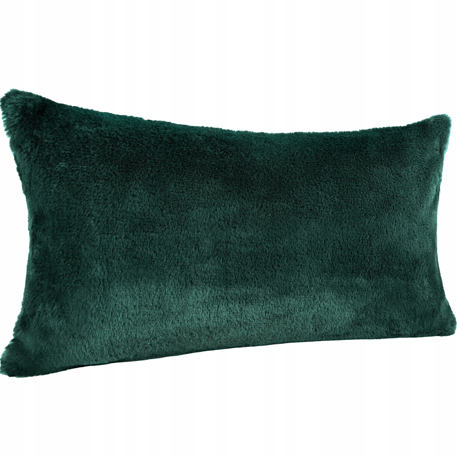 Futrzana poszewka dekoracyjna 30 x 50cm ciemny zielony - obrazek 2