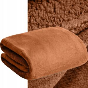 Koc narzuta dwustronny PREMIUM 170 x 210 cm ceglany