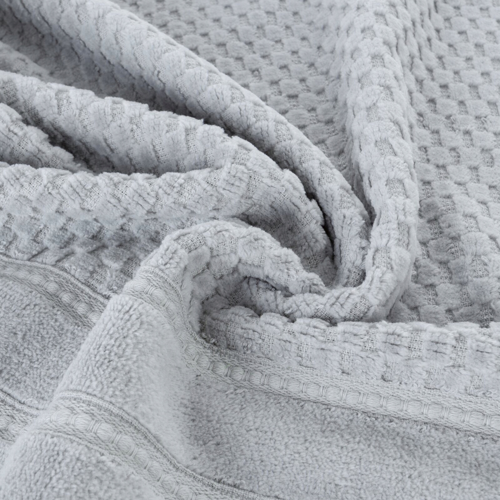 Ręcznik 2 x 50x90cm + 2 x 70x140cm 500g bawełna komplet srebrny - obrazek 6