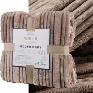 Koc narzuta mięciutki gruby 220 cm x 200 cm