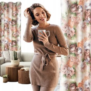 ZASŁONA GOTOWA MIĘCIUTKA ZACIEMNIAJĄCA W PRZELOTKI 140X250