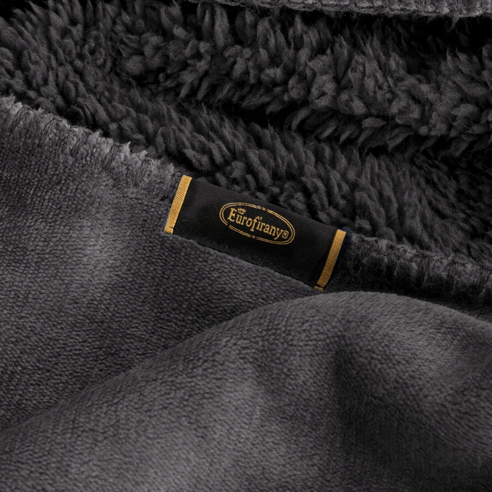 Koc narzuta dwustronny PREMIUM 200 x 220cm stalowy - obrazek 11