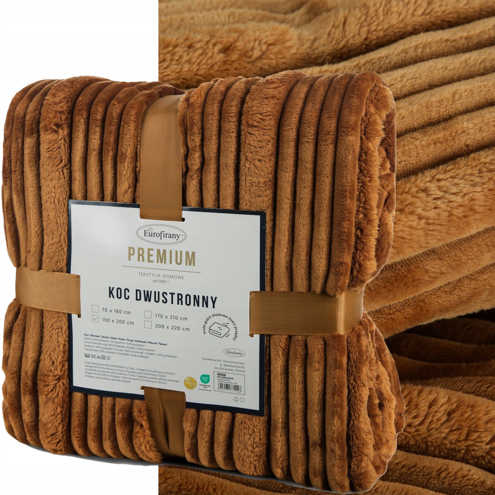 Koc narzuta mięciutki gruby 220 cm x 200 cm - obrazek 8