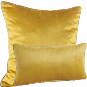 Zestaw Poszewka 45X45 + poduszka z wypełnieniem 30x50 musztarda welwet