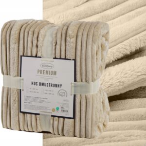 Koc narzuta mięciutki gruby 220 cm x 200 cm