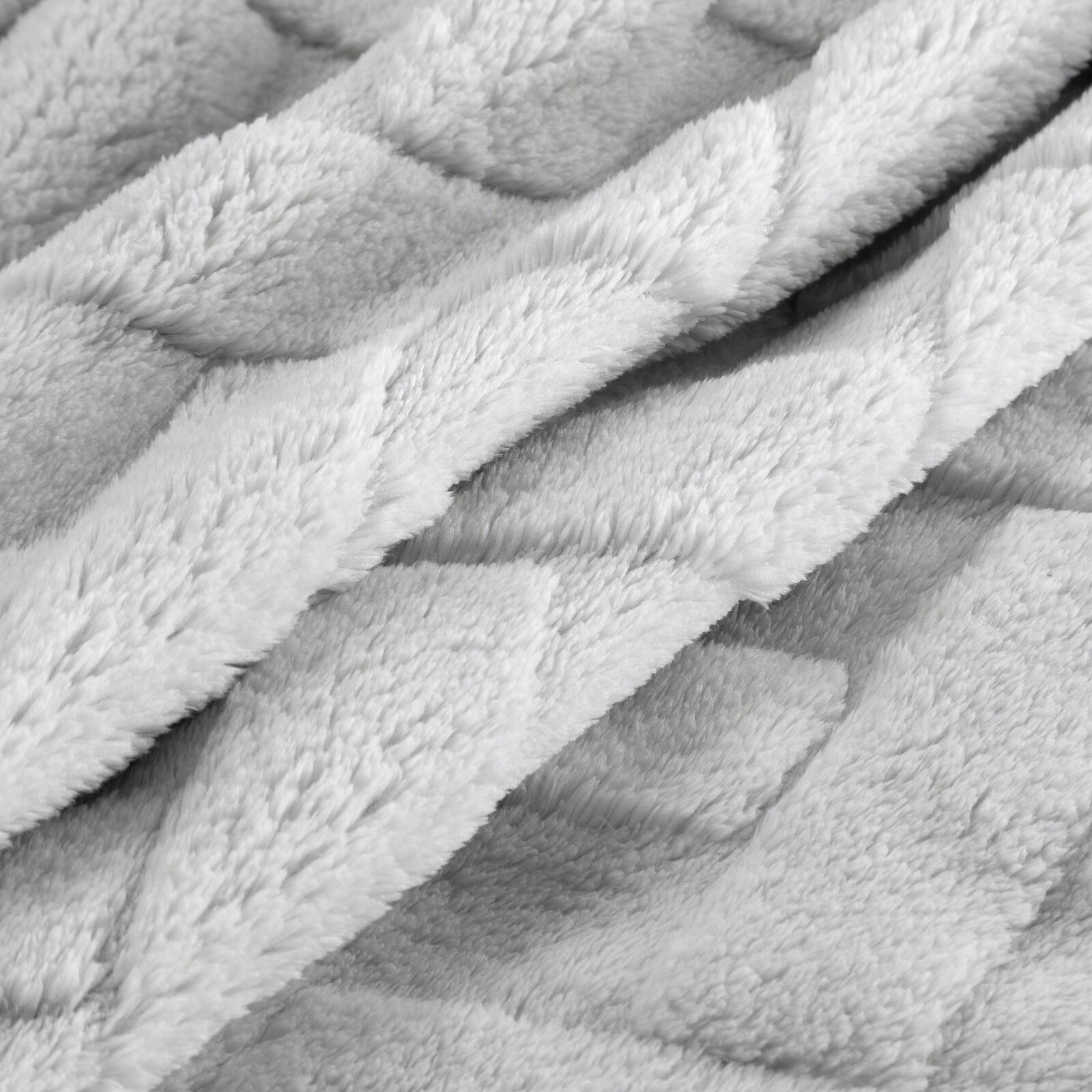 Koc narzuta 200x220 srebrny gruby mięciutki puszysty - obrazek 13