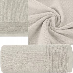 RĘCZNIK KĄPIELOWY BAWEŁNA 70x140 NA PREZENT BEŻ