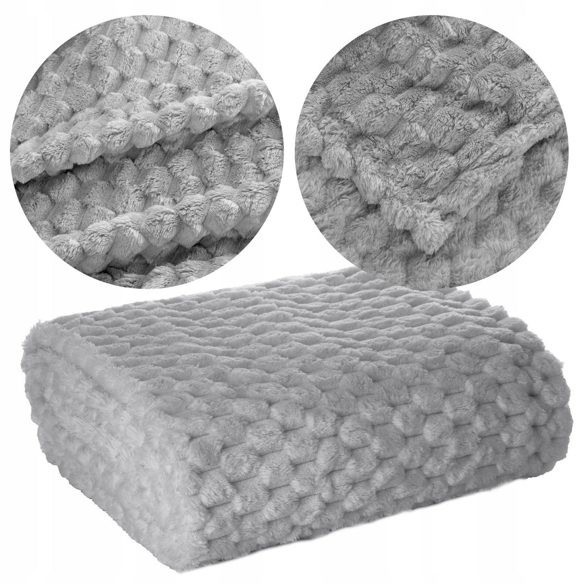 Koc narzuta 200 cm x 220 cm bardzo miękki w dotyku z efektem 3d - obrazek 14