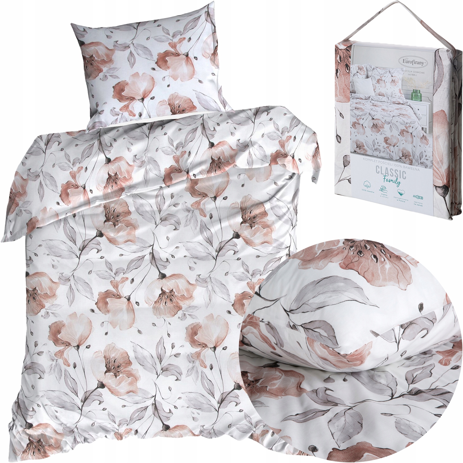 POŚCIEL BAWEŁNA kołdra 140cm x 200 poduszka 70x80cm 2 części PREZENT - obrazek 9