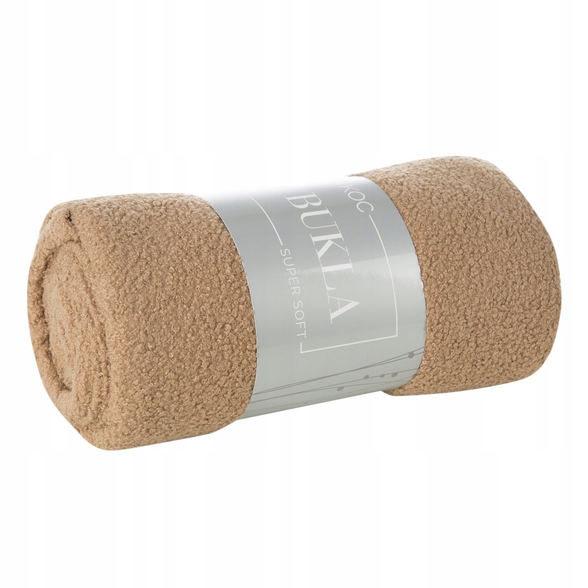 Koc narzuta do sypialni 200 cm x 220 beż prezent - obrazek 11