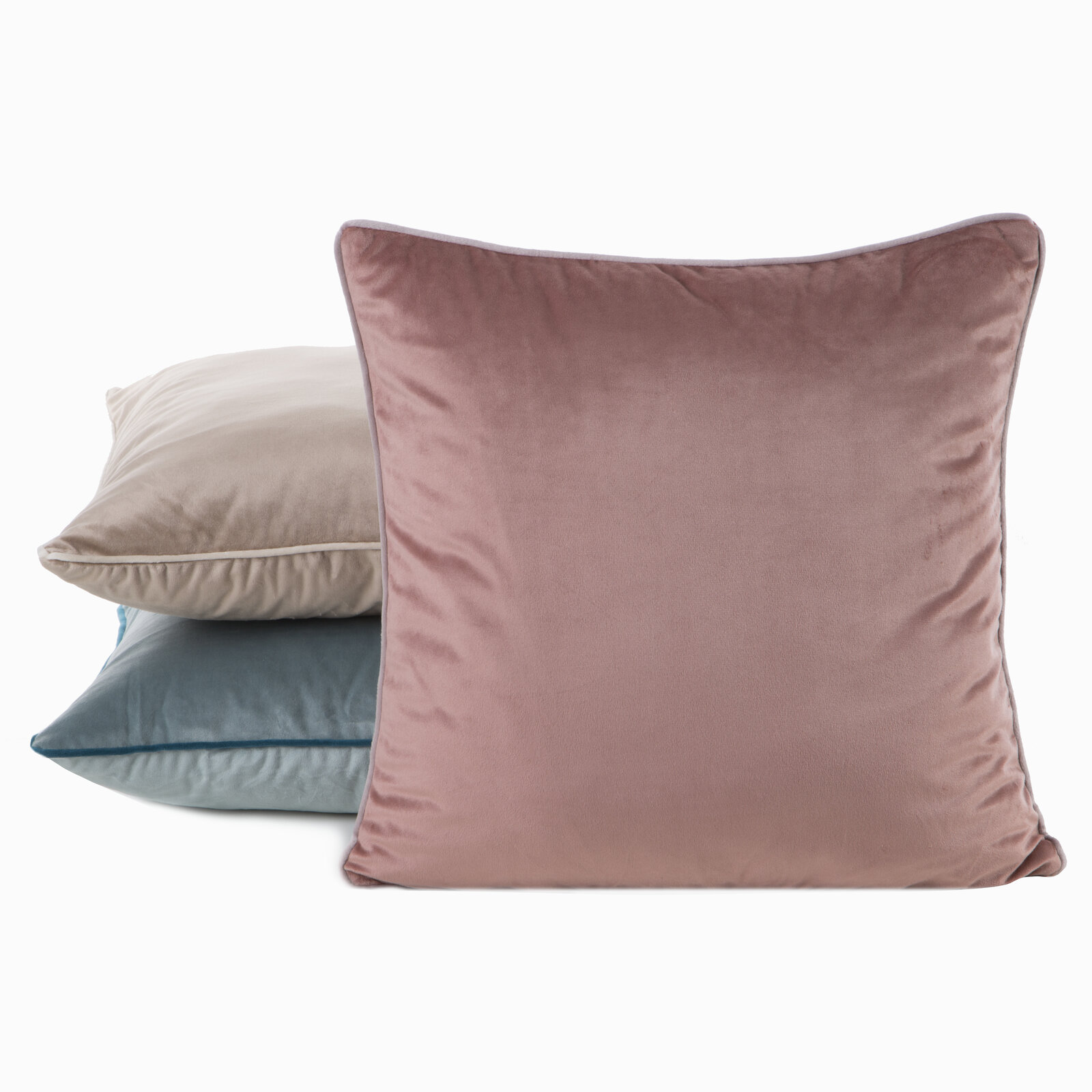 Poszewka dekoracyjna 45X45 pudrowa z welwetu EUROFIRANY - obrazek 10