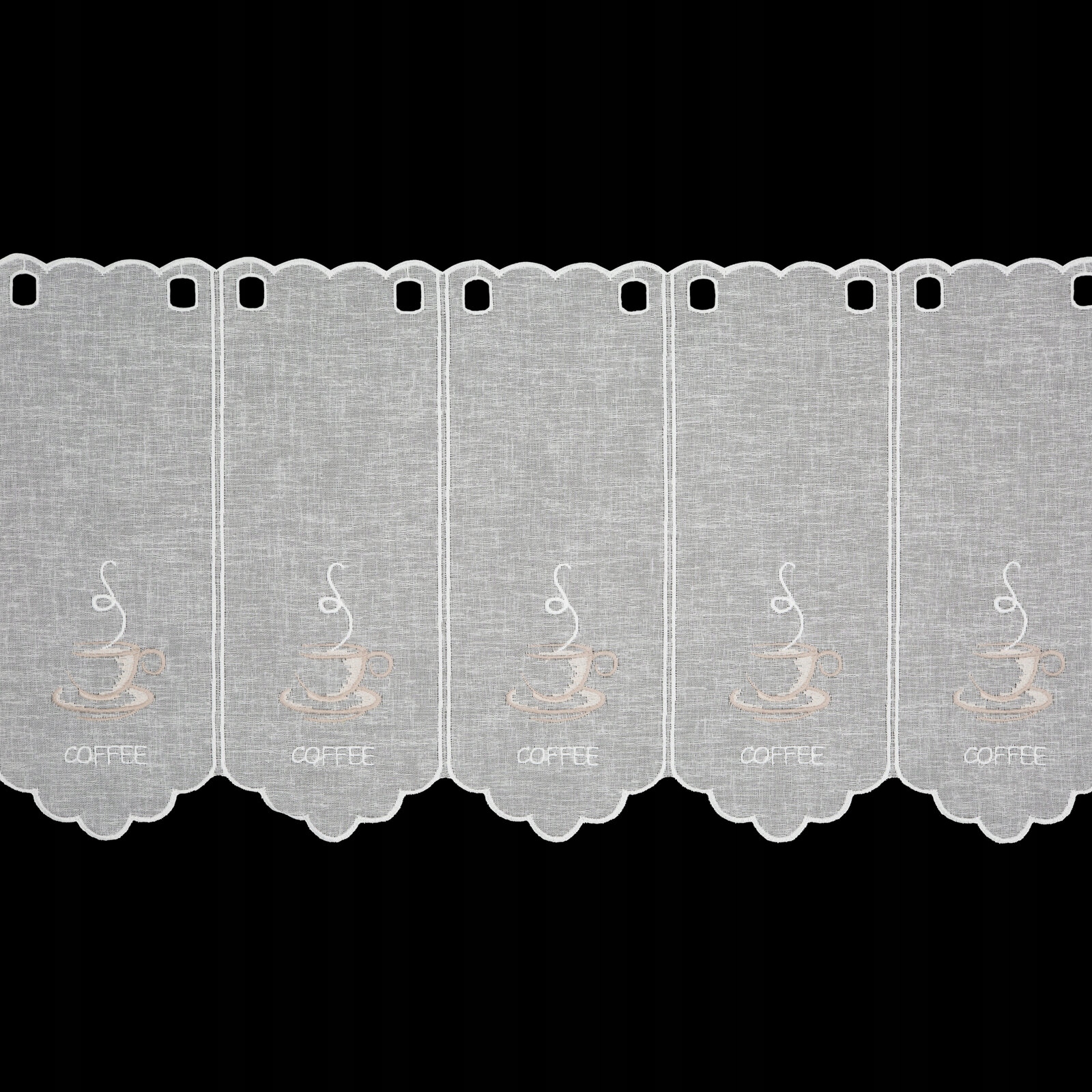 FIRANA DO KUCHNI KOLOR NATURA+BEŻ HAFT WYS 40 CM ZAZDROSTKA - obrazek 3