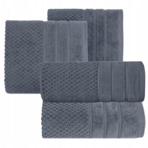 Ręcznik 2 x 50x90cm + 2 x 70x140cm 500g bawełna komplet stal