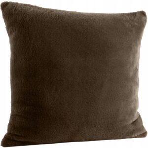 Poszewka dekoracyjna 45 x 45cm futrzana ciemny brąz