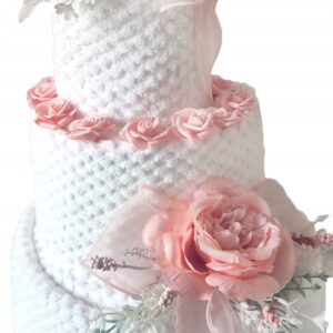 KOMPLET RĘCZNIKÓW PREZENT ŚLUB 6 SZT ROCZNICA TORT