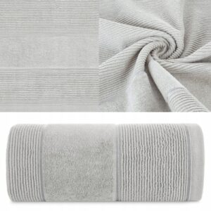 Ręcznik kąpielowy 30x50cm 500 gsm bawełna miękki chłonny srebrny