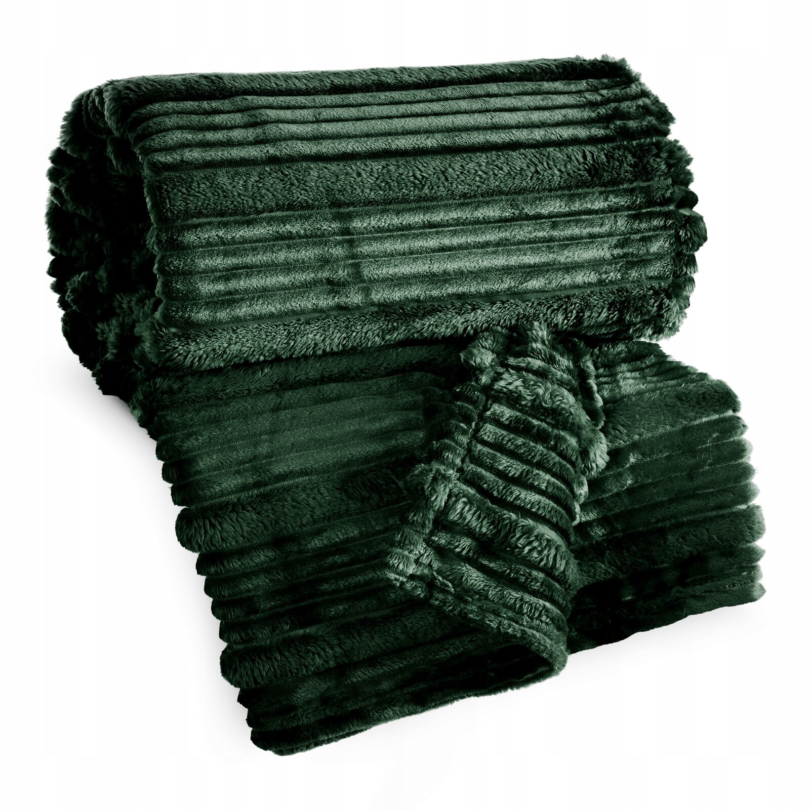 Koc narzuta gruby mięciutki 150 cm x 200 cm c.zielony - obrazek 8