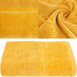 RĘCZNIK Z NATURALNEJ BAWEŁNY 70X140 MUSZTARDA