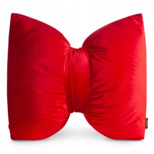 Poduszka welurowa ze złotym nadrukiem 45 x 55cm czerwony