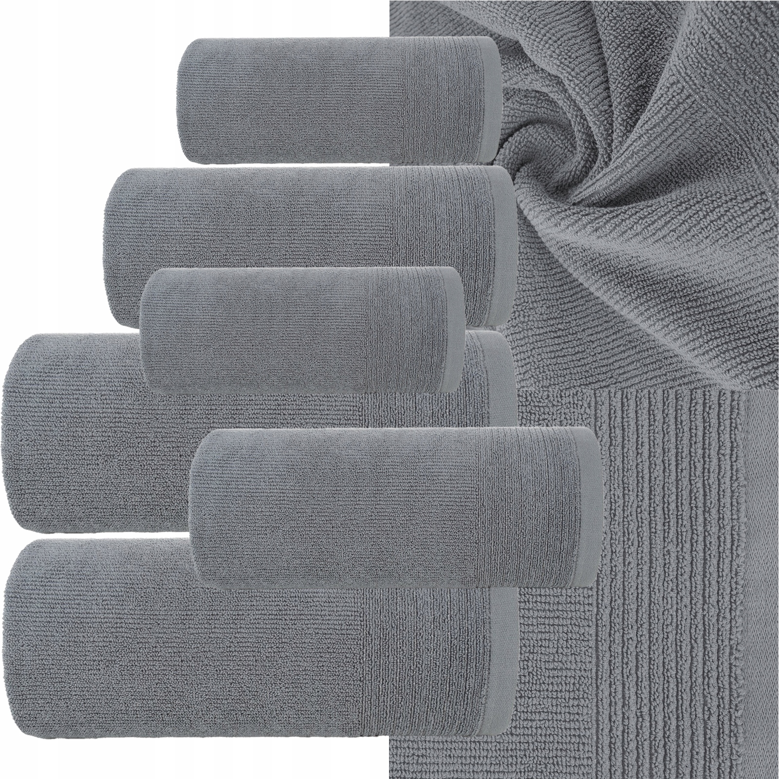 Zestaw ręczniki 2 x 30x50cm + 2 x 50x90cm + 2 x 70x140cm 500g KOLORY - obrazek 11