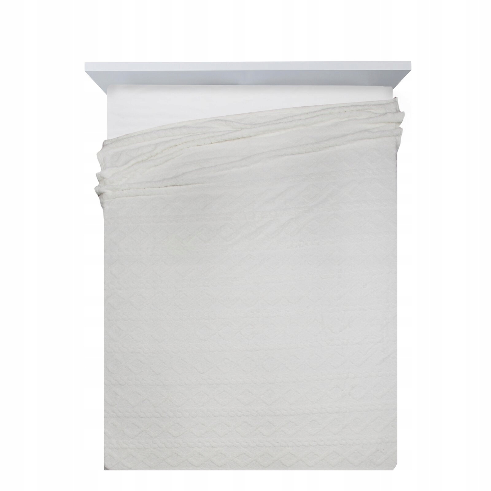 Prezent Mięciutki koc narzuta 150 cm x 200 gruby 260GSM biały - obrazek 9