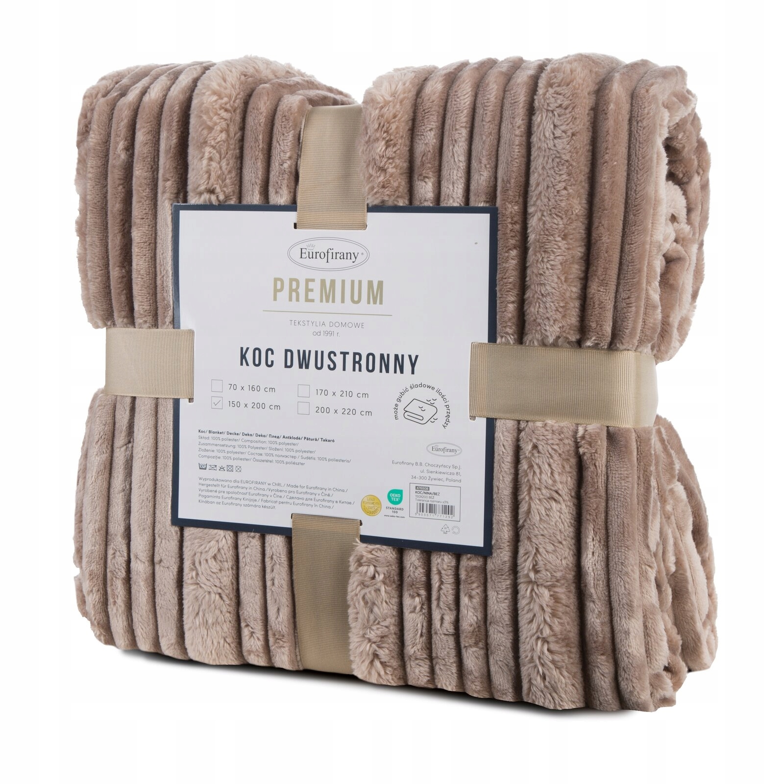 Koc narzuta mięciutki gruby 220 cm x 200 cm - obrazek 4