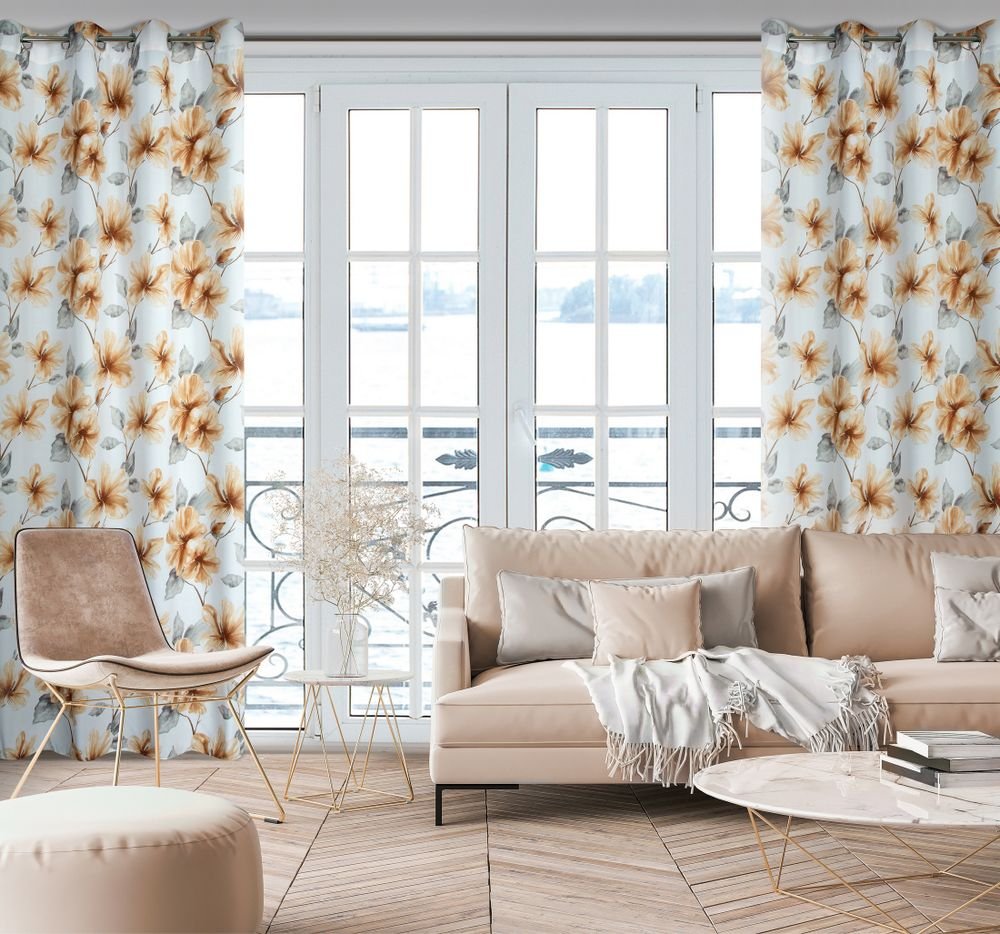 Zasłona półzaciemniające kółka 140 cm x 250 cm - obrazek 4