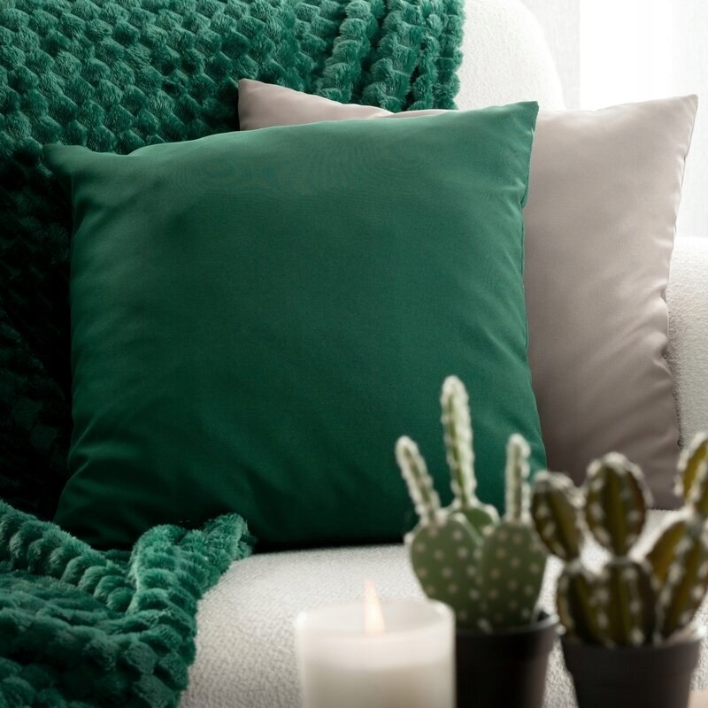 Poszewka dekoracyjna 45X45 do ogrodu wodoodporna c. zielona - obrazek 7