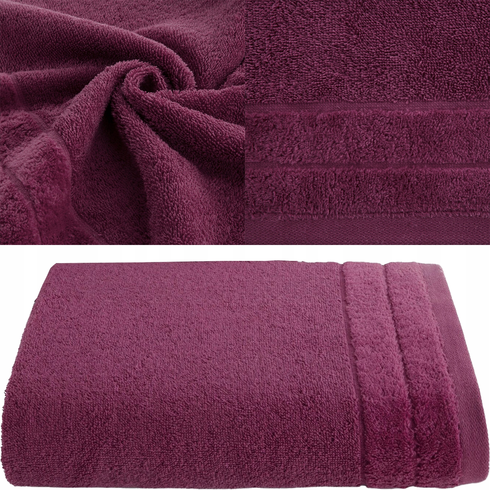 RĘCZNIK Z NATURALNEJ BAWEŁNY 50x90 AMARANT - obrazek 4