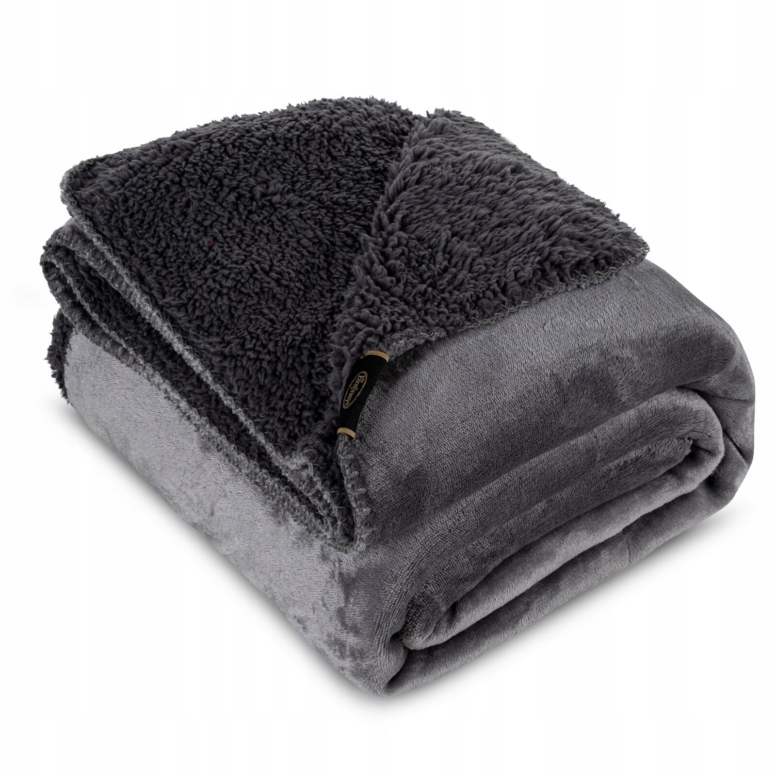 Koc narzuta dwustronny PREMIUM 200 x 220cm stalowy - obrazek 12