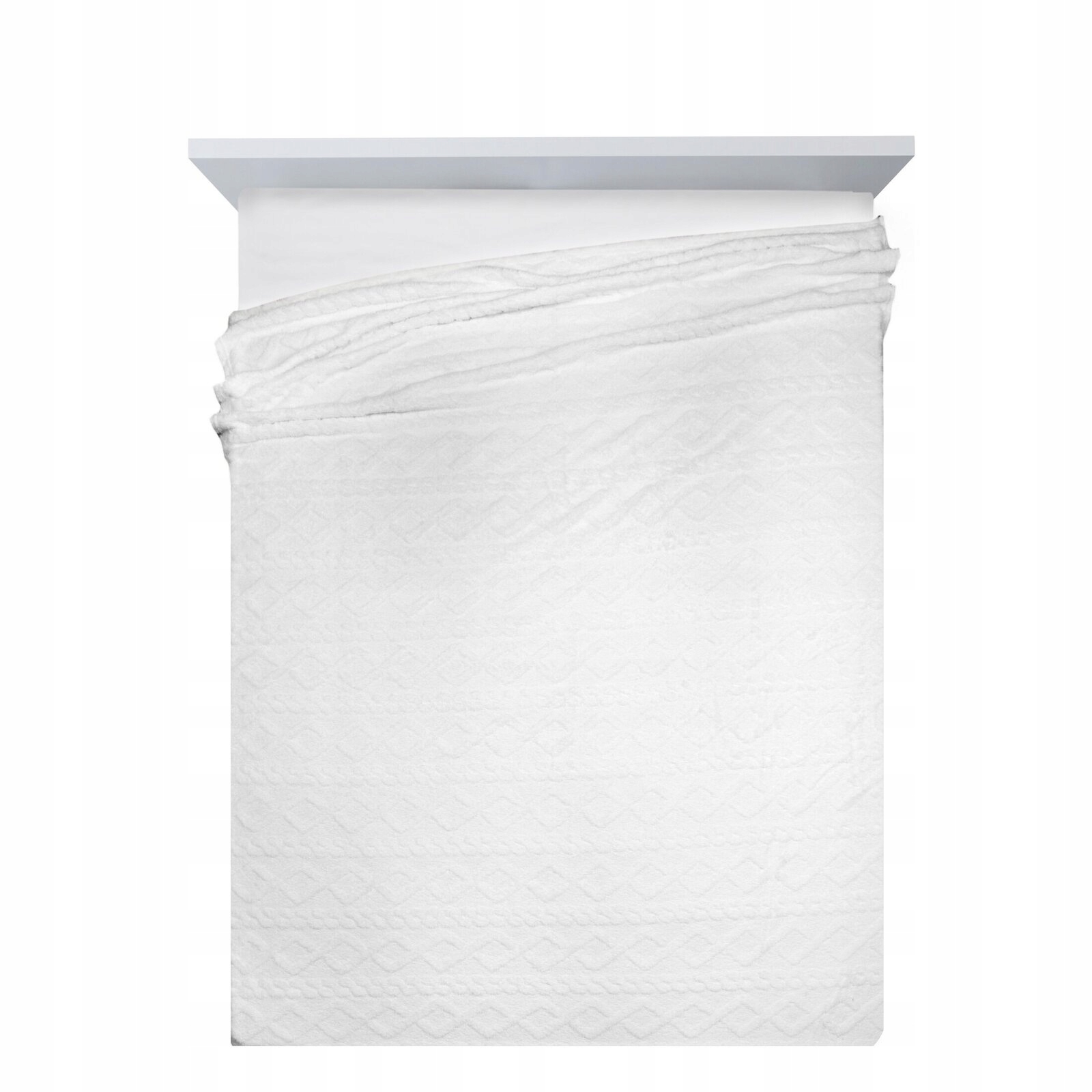 Prezent Mięciutki koc narzuta 150 cm x 200 gruby 260GSM biały - obrazek 5